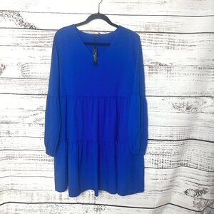 Arolina CLassic & Comfy Women's long sleeve V neck tunic dress size XL